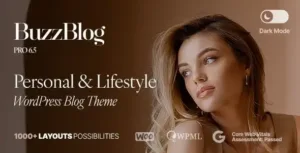 Buzz v6.7.6 – Personal & Lifestyle WordPress Blog Theme with Dark Mode