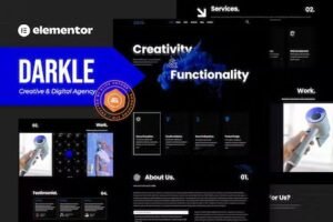 Darkle – Creative & Digital Agency Elementor Template Kit