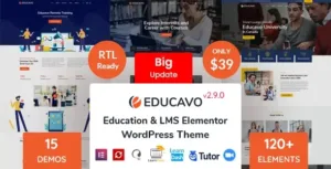 Educavo v3.3.0 – Online Courses & Education WordPress Theme