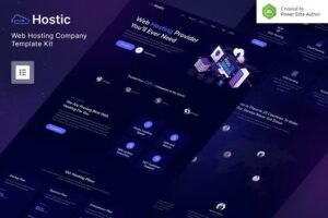 Hostic – Web Hosting Company Elementor Template Kit