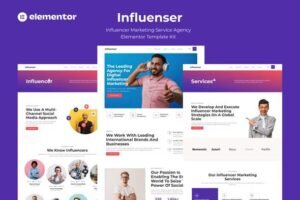 Influenser – Influencer Marketing Services Agency Elementor Template Kit