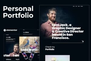 Jack.Dir – Personal Design Portfolio Elementor Template Kit