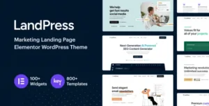 LandPress v1.4.1 – Marketing Landing Page Elementor WordPress Theme