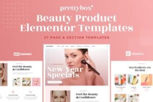 Prettybox – Cosmetic & Beauty Products Shop Elementor Template Kit
