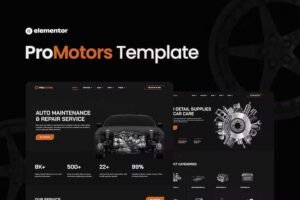 ProMotors – Car Service and Detailing Elementor Template Kit