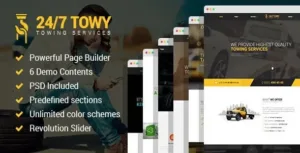 Towy v1.5 – Emergency Auto Towing and Roadside Assistance Service WordPress theme