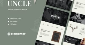 Uncle – Barbershop Elementor Template Kit