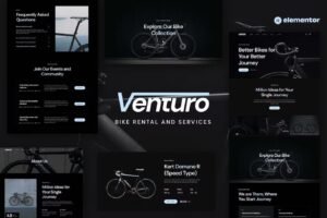 Venturo – Bike Rental and Services Elementor Template Kit