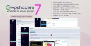 WPShapere v7.0.9 – WordPress Admin Theme