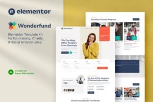 Wonderfund – Fundraising & Charity Elementor Template Kit