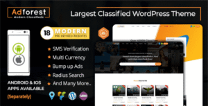AdForest v6.0.4 – Classified Ads WordPress Theme (iOS App + Android App)