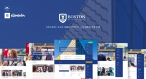 Boston – School & University Elementor Template Kit