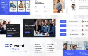 Clevent | Event & Conference Elementor Template Kit