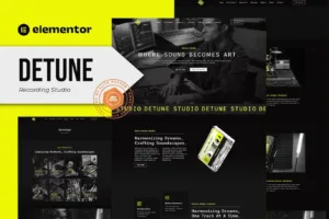 Detune – Recording Studio Elementor Pro Template Kit