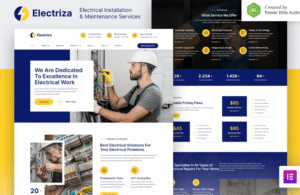 Electriza – Electrical Installation & Maintenance Services Elementor Template Kit
