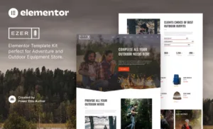 Ezer – Outdoor & Adventure Equipment Store Elementor Template Kit