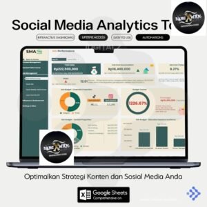 [T079] Template Social Media Analytics Google Sheets Spreadsheet Tools - Optimalkan Strategi Konten dan Sosial Media Anda