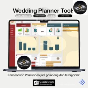 [T080] Wedding Planner Tools Template Google Sheet - Rencanakan Pernikahanmu jadi gampang dan Terorganisir agar tidak boncos dengan Spreadsheet Tools