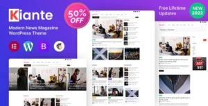 Kiante – Newspaper Magazine Blog Modern WordPress Theme Multipurpose 1.0.1
