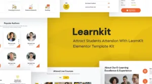 LearnKit – e-Learning Elementor Template Kit