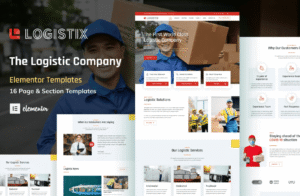 Logistix – Transportation Courier & Logistic Company Elementor Template Kit