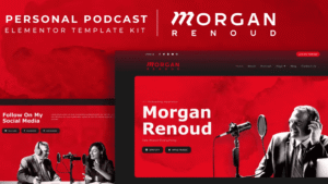 Morgan Renoud – Personal Podcast Elementor Template Kit