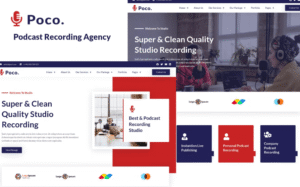 Poco – Podcast Recording Studio Services Elementor Template Kit