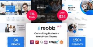Reobiz v5.2.7 – Consulting Business WordPress Theme