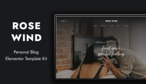 Rose Wind – Personal Blog Elementor Template Kit