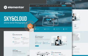 Sky&Cloud – Drone Aerial Photography & Videography Elementor Template Kit