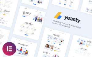 Yeasty | Marketing Agency & Advertising Service Elementor Template Kit
